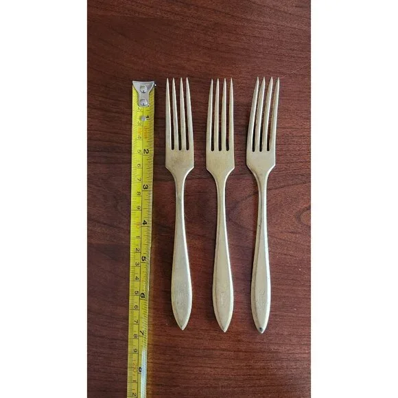 Vintage 9 Piece Dirigold Goldware Flatware Dirilyte Bronze Alloy Set - Picture 6 of 10